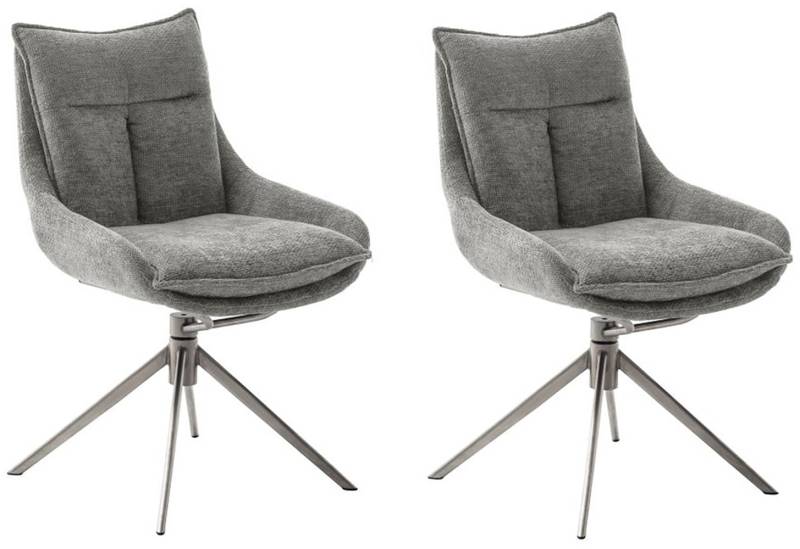 MCA furniture Esszimmerstuhl, Strukturstoff, (2er-Set), drehbar 360°, Dreh- & Schwingfunktion, Belastbarkeit 120 kg von MCA furniture