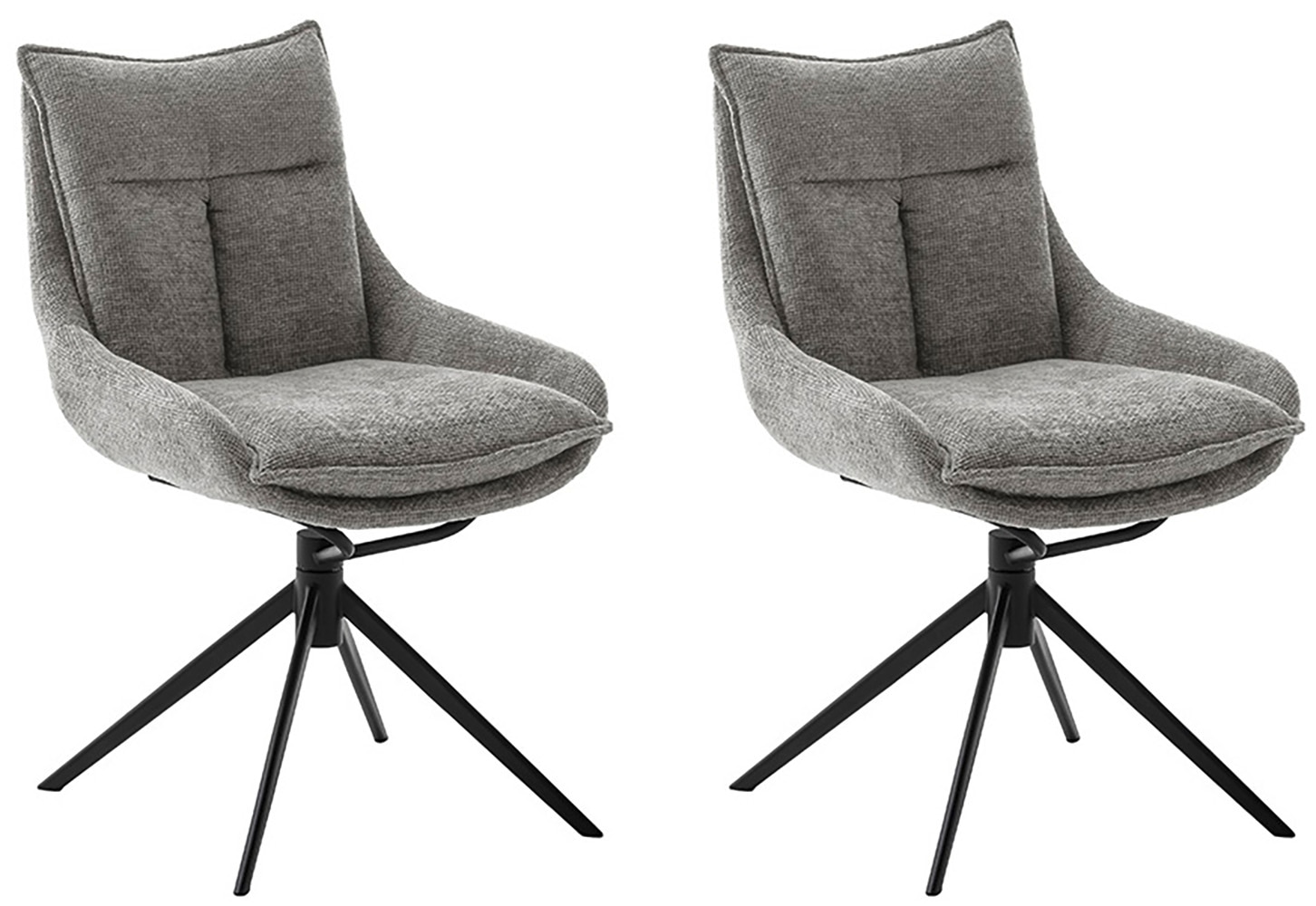 MCA furniture Esszimmerstuhl, Strukturstoff, (2er-Set), drehbar 360°, Dreh- & Schwingfunktion, Belastbarkeit 120 kg von MCA furniture