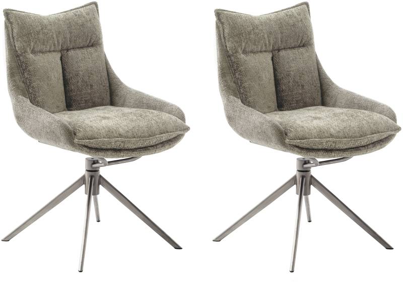MCA furniture Esszimmerstuhl, Strukturstoff, (2er-Set), drehbar 360°, Dreh- & Schwingfunktion, Belastbarkeit 120 kg von MCA furniture