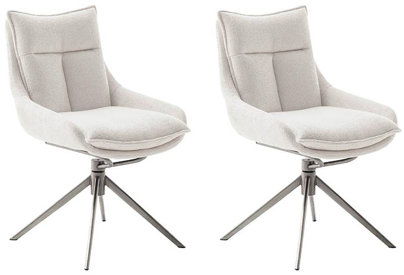 MCA furniture Esszimmerstuhl, Strukturstoff, (2er-Set), drehbar 360°, Dreh- & Schwingfunktion, Belastbarkeit 120 kg von MCA furniture