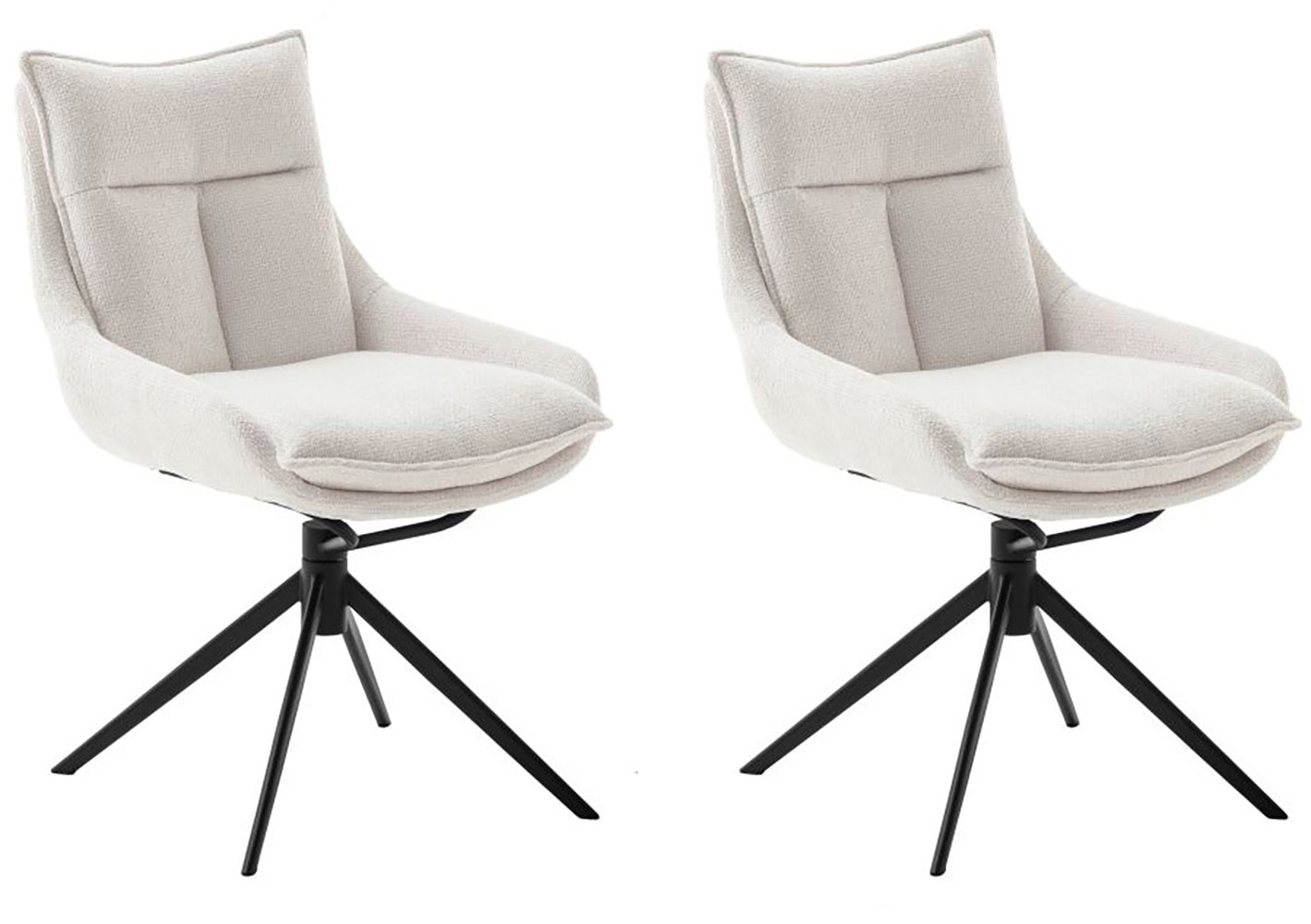 MCA furniture Esszimmerstuhl, Strukturstoff, (2er-Set), drehbar 360°, Dreh- & Schwingfunktion, Belastbarkeit 120 kg von MCA furniture