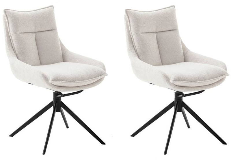 MCA furniture Esszimmerstuhl, Strukturstoff, (2er-Set), drehbar 360°, Dreh- & Schwingfunktion, Belastbarkeit 120 kg von MCA furniture