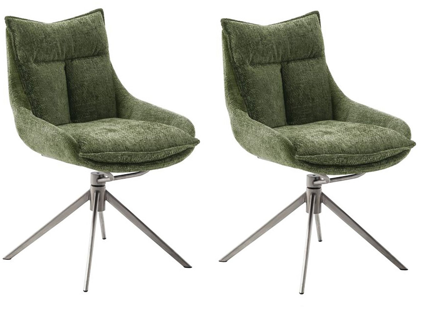 MCA furniture Esszimmerstuhl, Strukturstoff, (2er-Set), drehbar 360°, Dreh- & Schwingfunktion, Belastbarkeit 120 kg von MCA furniture