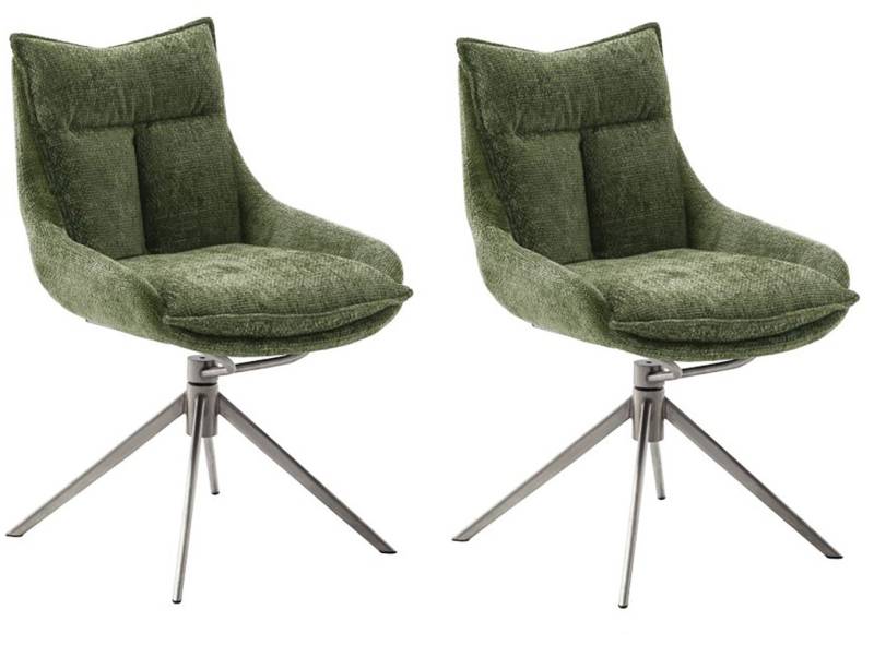 MCA furniture Esszimmerstuhl, Strukturstoff, (2er-Set), drehbar 360°, Dreh- & Schwingfunktion, Belastbarkeit 120 kg von MCA furniture