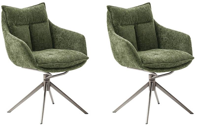 MCA furniture Esszimmerstuhl, Strukturstoff, (2er-Set), drehbar 360°, Dreh- & Schwingfunktion, Belastbarkeit 120 kg von MCA furniture