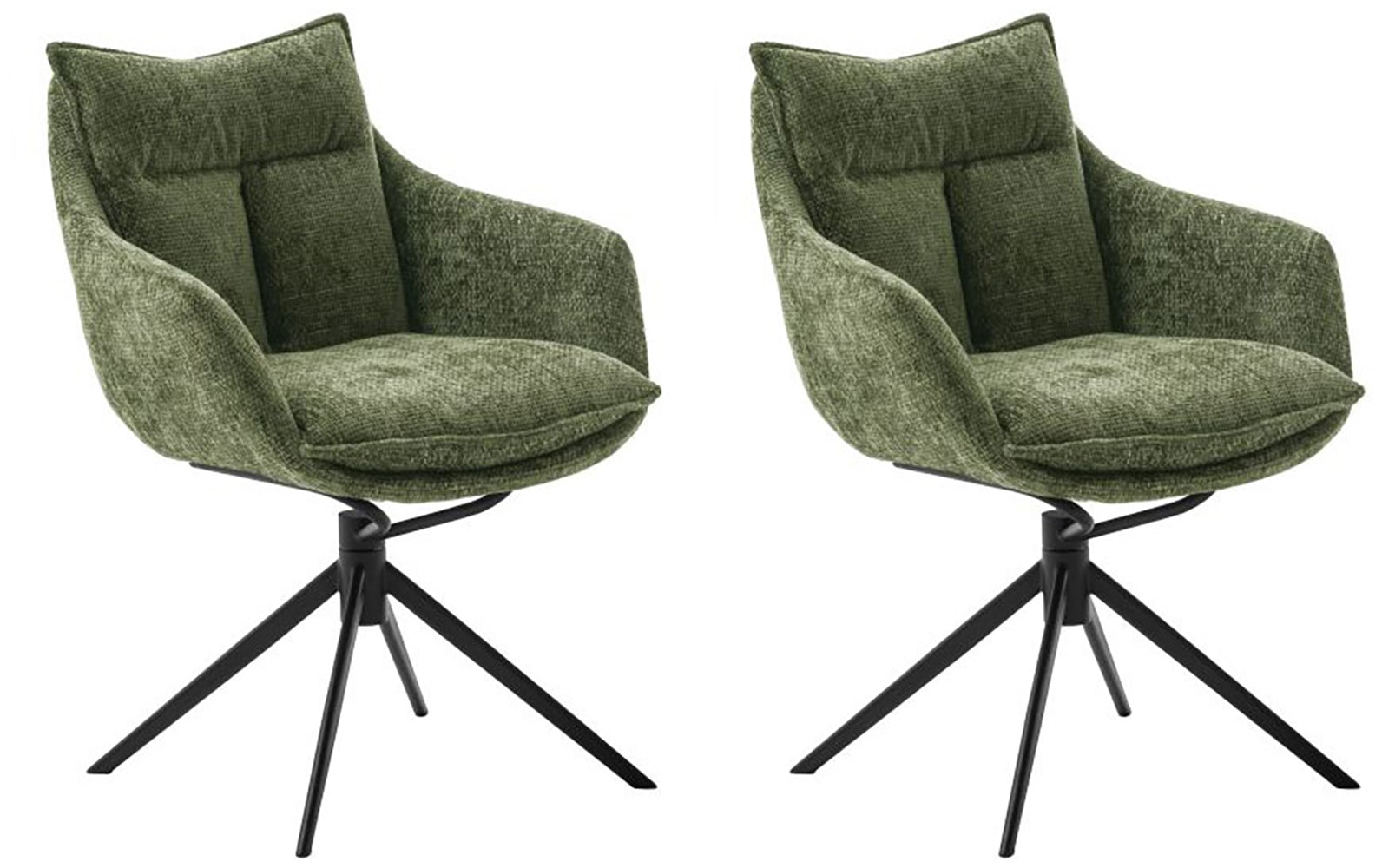 MCA furniture Esszimmerstuhl, Strukturstoff, (2er-Set), drehbar 360°, Dreh- & Schwingfunktion, Belastbarkeit 120 kg von MCA furniture