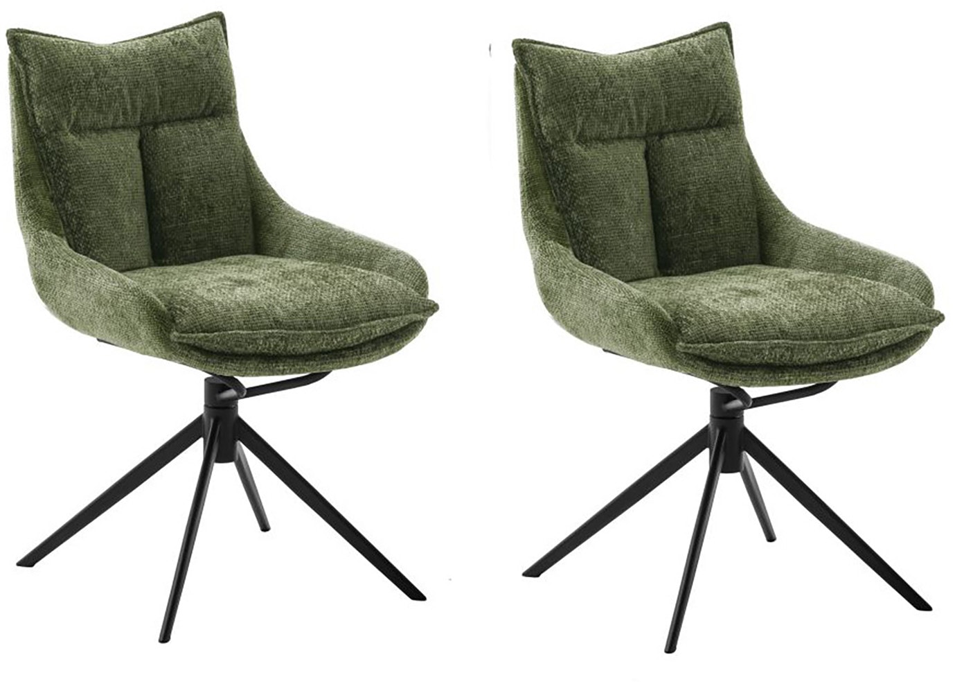 MCA furniture Esszimmerstuhl, Strukturstoff, (2er-Set), drehbar 360°, Dreh- & Schwingfunktion, Belastbarkeit 120 kg von MCA furniture