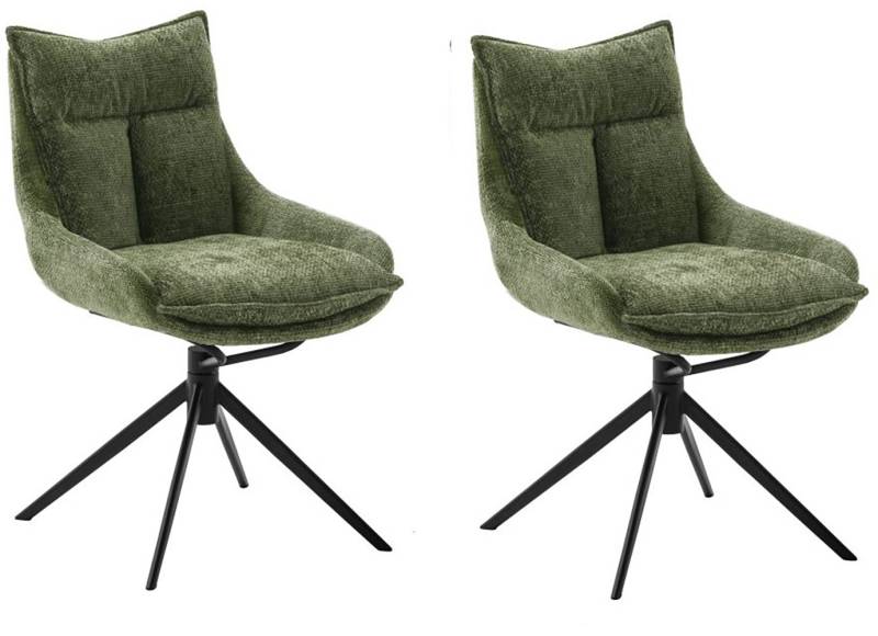 MCA furniture Esszimmerstuhl, Strukturstoff, (2er-Set), drehbar 360°, Dreh- & Schwingfunktion, Belastbarkeit 120 kg von MCA furniture