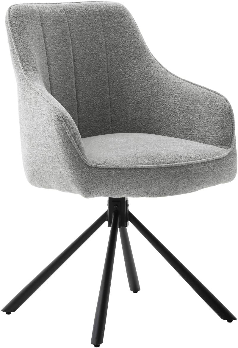 MCA furniture Esszimmerstuhl »KASAMA«, Strukturstoff, (2er-Set), 180° drehbar, Belastbarkeit120 kg, Sitzhöhe ca. 51 cm von MCA furniture