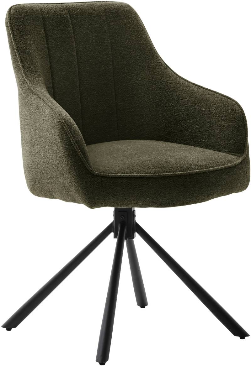 MCA furniture Esszimmerstuhl »KASAMA«, Strukturstoff, (2er-Set), 180° drehbar, Belastbarkeit120 kg, Sitzhöhe ca. 51 cm von MCA furniture