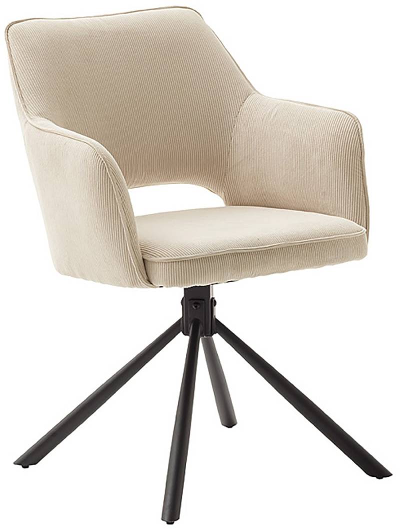 MCA furniture Esszimmerstuhl »LUZON«, Cord, (2er-Set), drehbar 180°, Belastbarkeit 120 kg, Sitzhöhe ca. 50 cm von MCA furniture