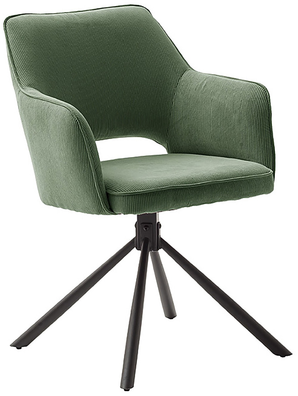 MCA furniture Esszimmerstuhl »LUZON«, Cord, (2er-Set), drehbar 180°, Belastbarkeit 120 kg, Sitzhöhe ca. 50 cm von MCA furniture