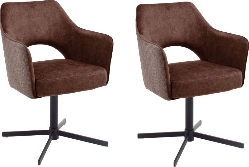 MCA furniture Esszimmerstuhl »Valetta«, (Set), 2 St., 2 er Set, 360° drehbar, Taschenfederkern, belastbar 120 kg von MCA furniture