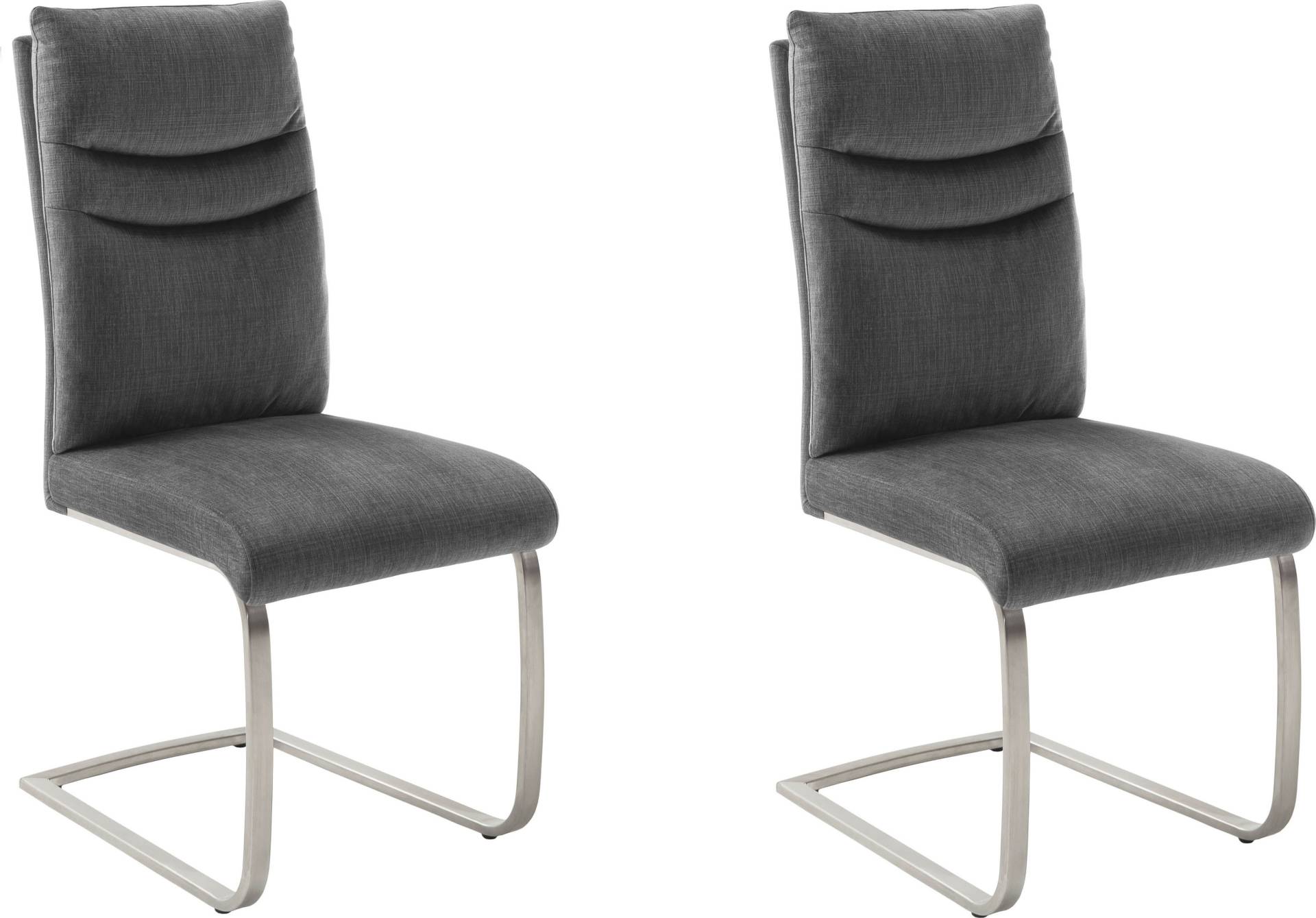 MCA furniture Freischwinger »Gibara Schwingstuhl 2er Set«, (Set), 2 St., Veloursstoff, Esszimmerstuhl,Nosag Federung im Sitz,Flachrohr,Belastbarkeit 140 kg von MCA furniture