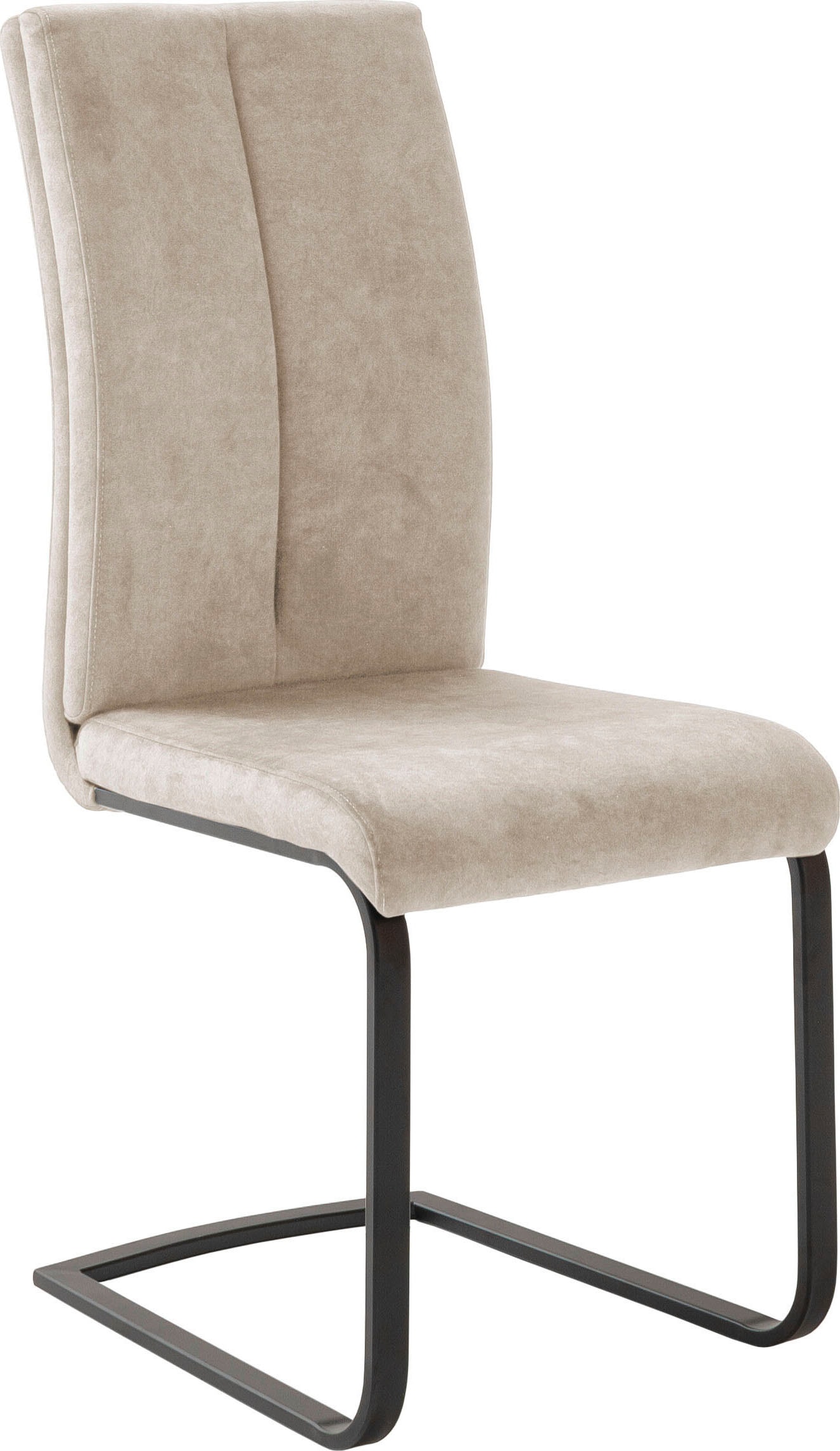 MCA furniture Freischwinger »Hudson Schwingstuhl 4er Set«, (Set), 4 St., Veloursstoff, Flachrohr,Vintage-Veloursoptik,mit Griff,belastbar 140 kg von MCA furniture