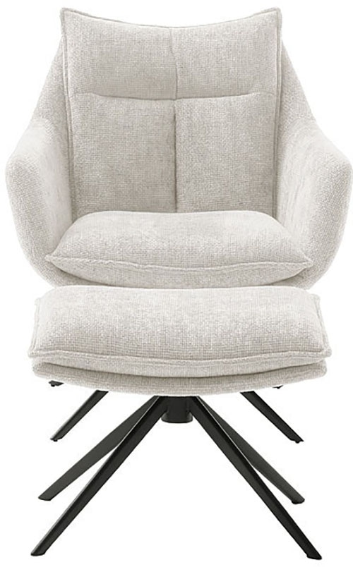 MCA furniture Loungesessel »PARKER Drehstuhl mit Armlehnen«, (Set, 2 St.), 360° drehbar mit Nivellierung von MCA furniture