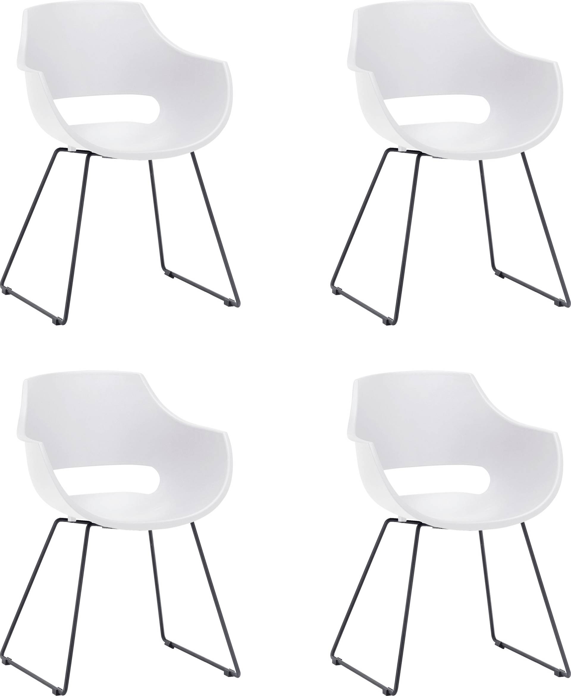 MCA furniture Schalenstuhl »Rockville«, (Set), 4 St., 4er-Set, Kufe, Kunststoff, Belastbarkeit 120 kg, Sitzhöhe ca. 46 cm von MCA furniture
