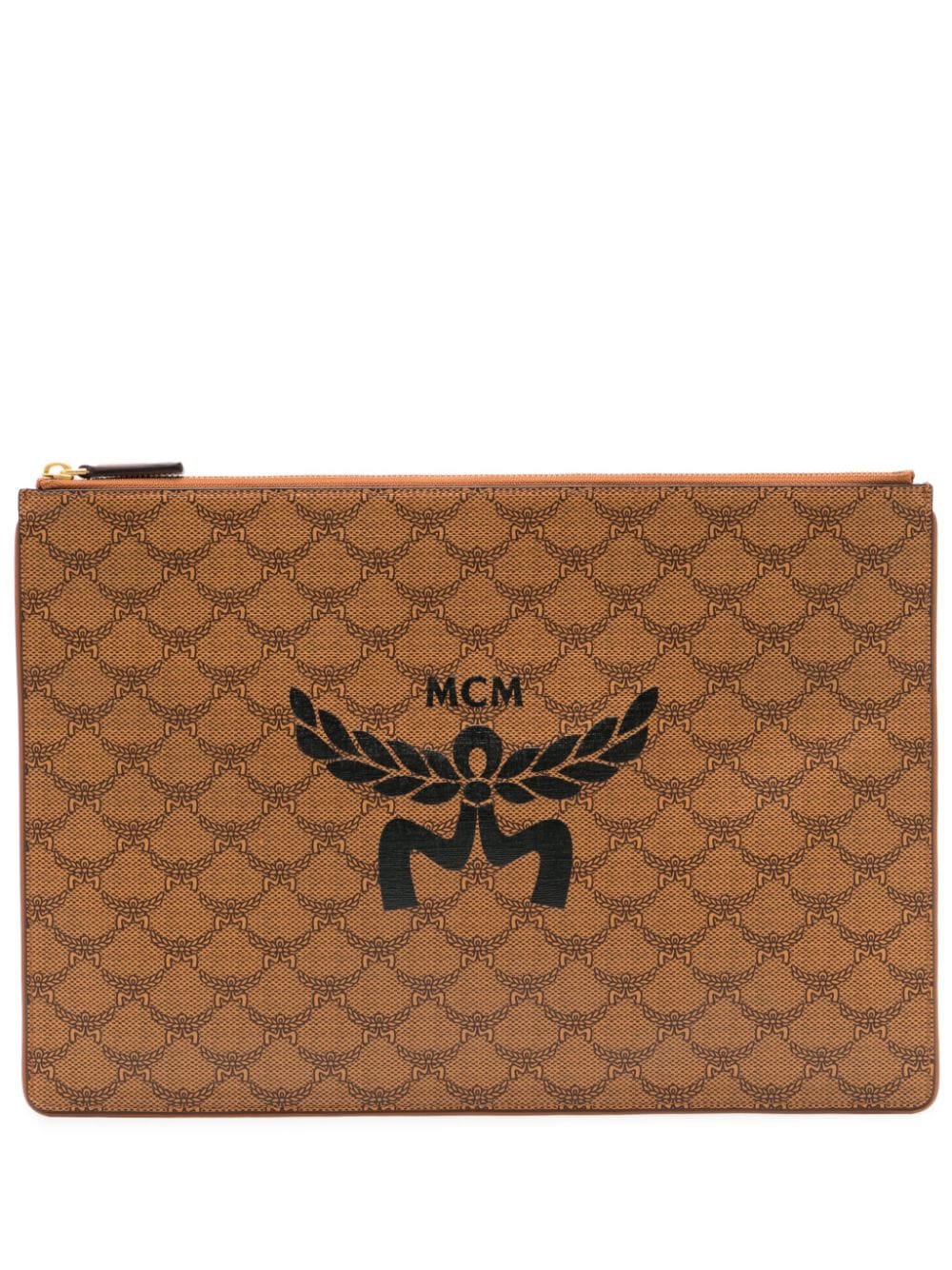 MCM extra-large Himmmel Lauretos zipped pouch - Brown von MCM