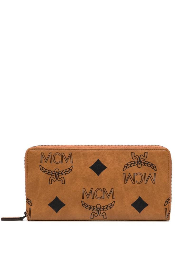 MCM large Aren monogram-print wallet - Brown von MCM
