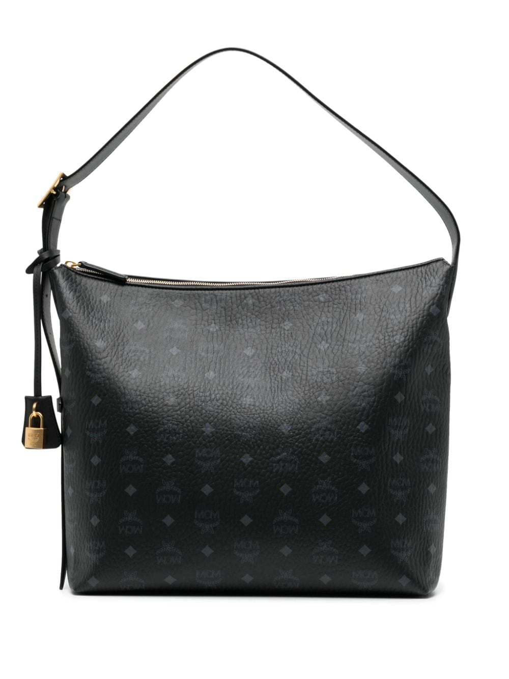 MCM large Aren Visetos-print leather shoulder bag - Black von MCM