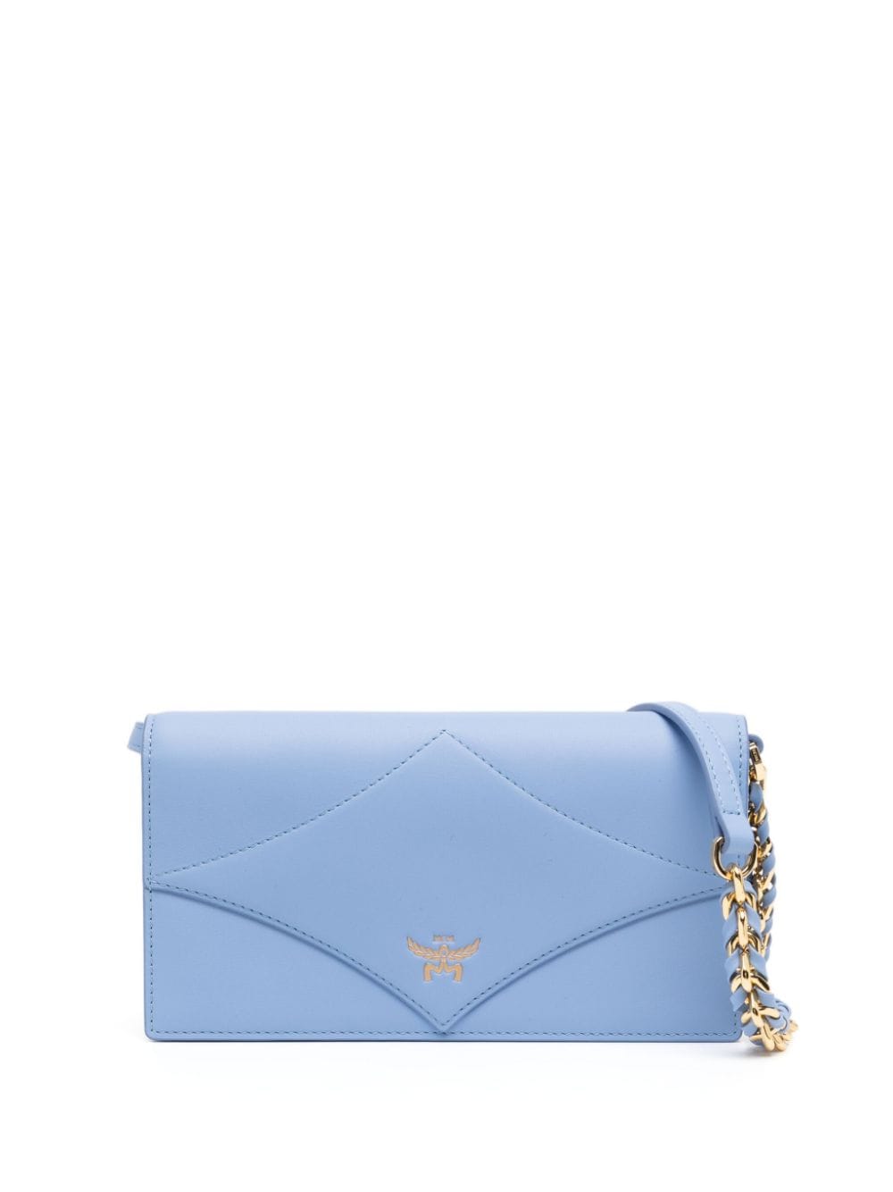 MCM large Diamond leather crossbody bag - Blue von MCM