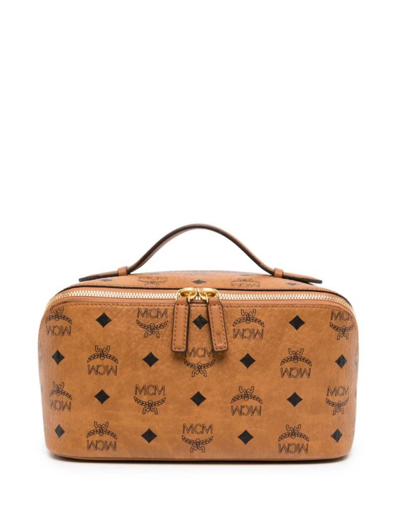 MCM medium Ottomar Visetos-print wash bag - Brown von MCM