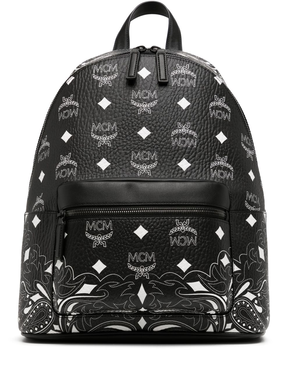 MCM medium Stark bandana monogram backpack - Black von MCM