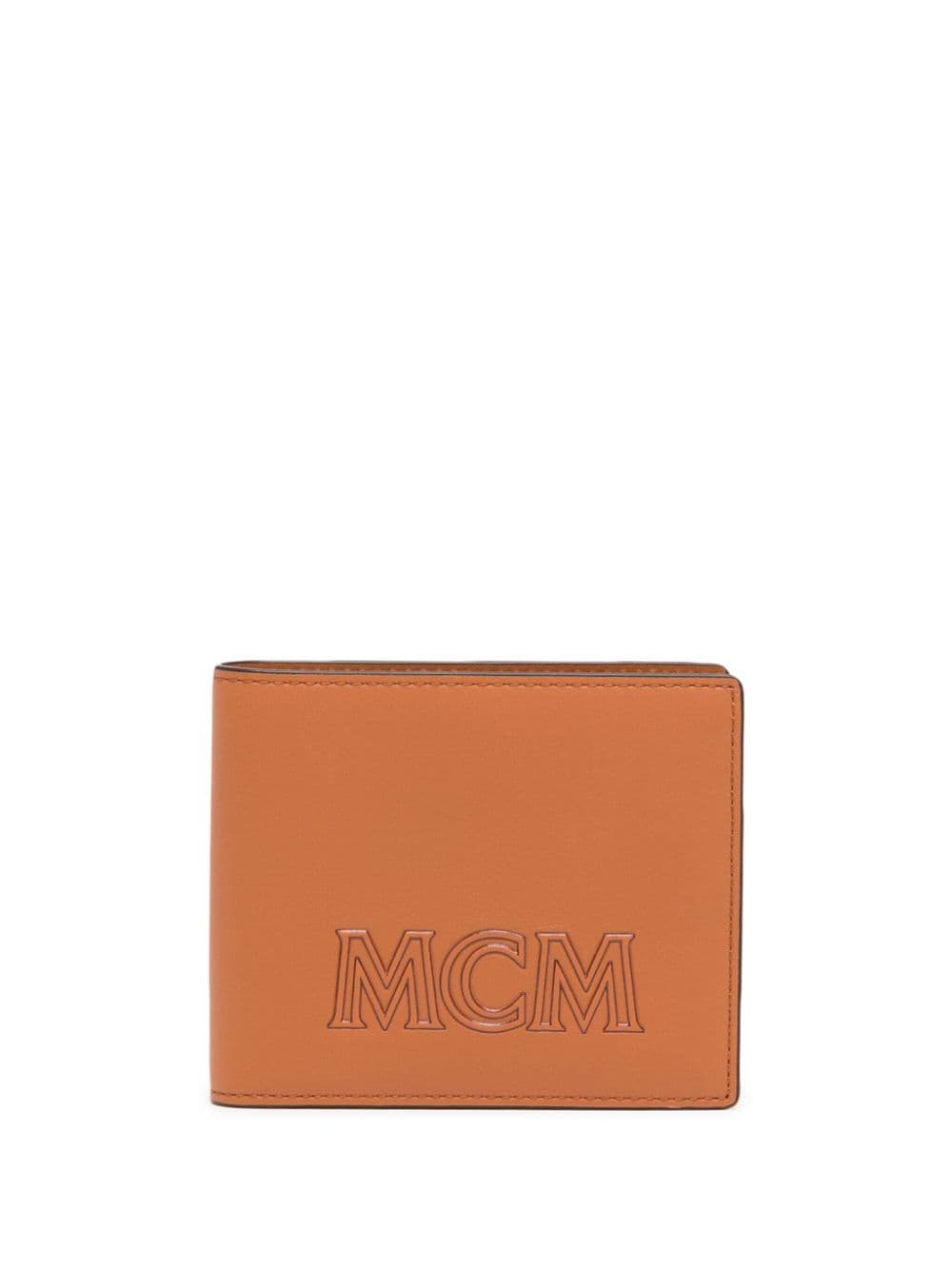 MCM small Aren embossed-logo wallet - Brown von MCM