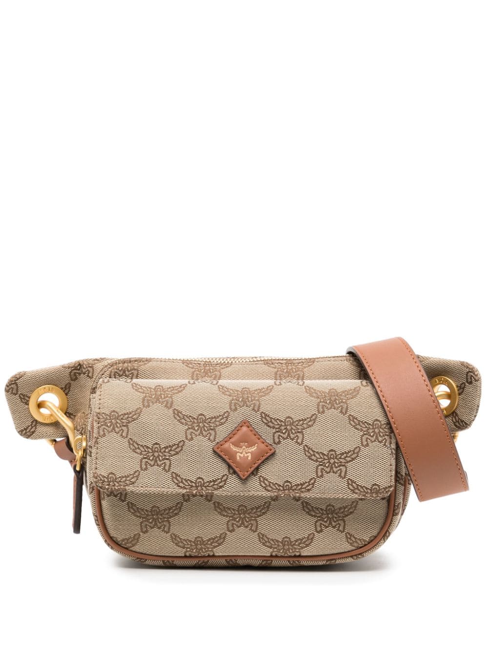 MCM small Himmel Lauretos-jacquard belt bag - Brown von MCM