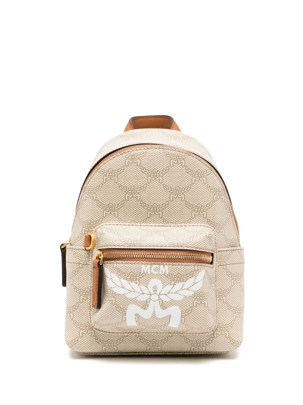 MCM small Stark Lauretos monogram backpack - Neutrals von MCM