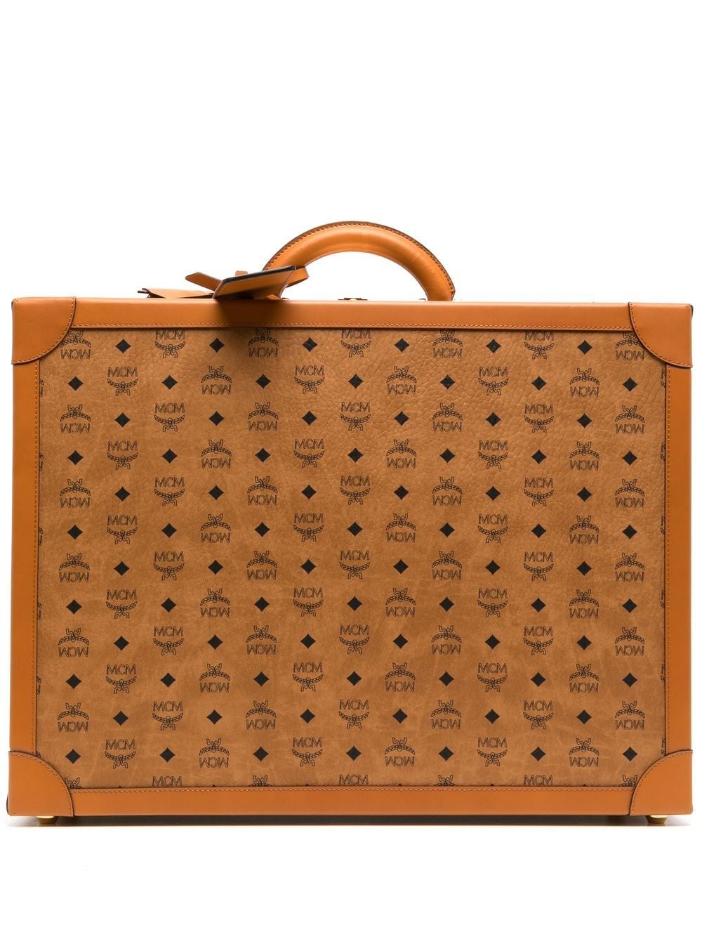 MCM small Visetos-print suitcase - Brown von MCM