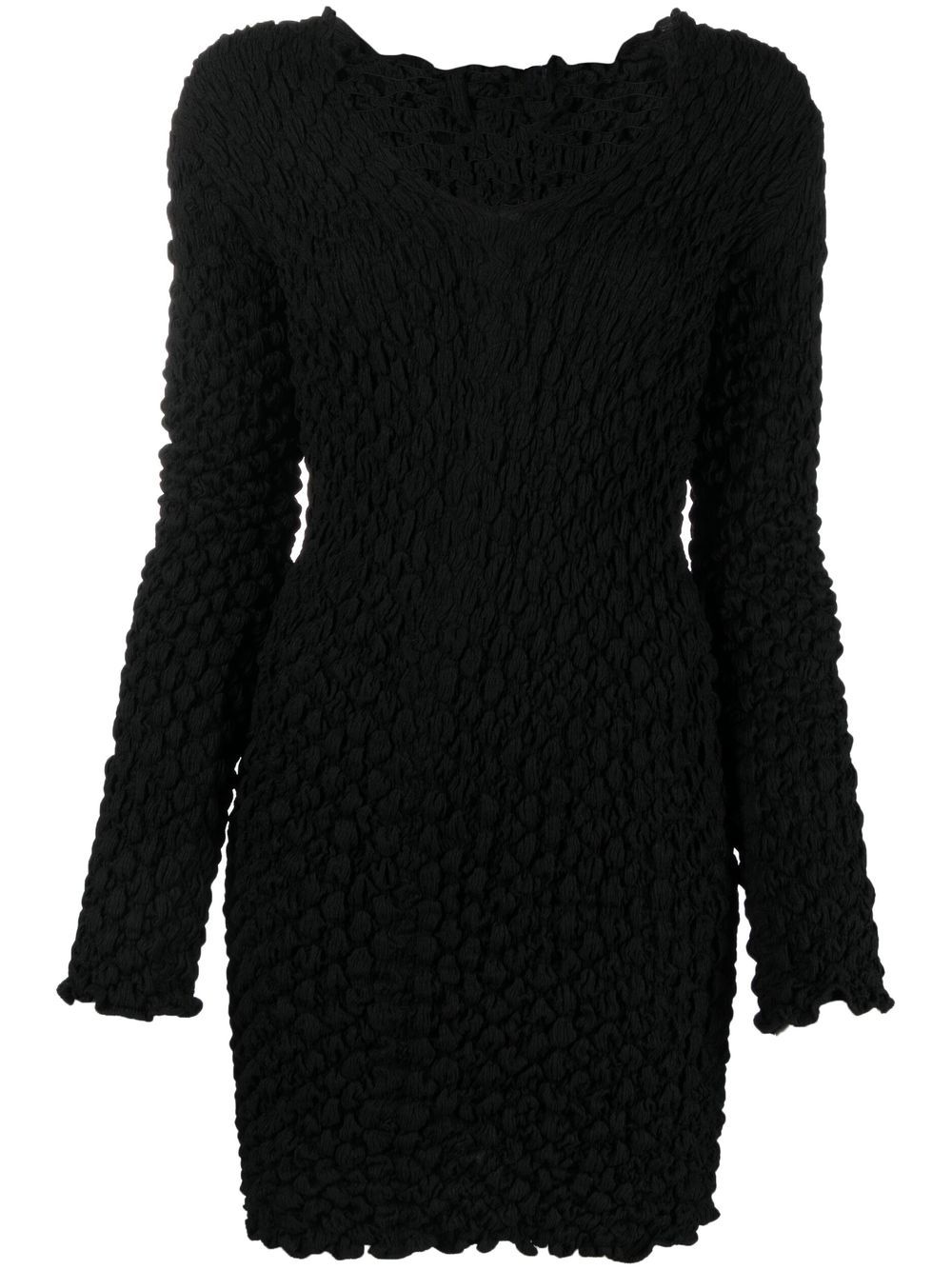 MCQ V-neck knitted mini dress - Black von MCQ