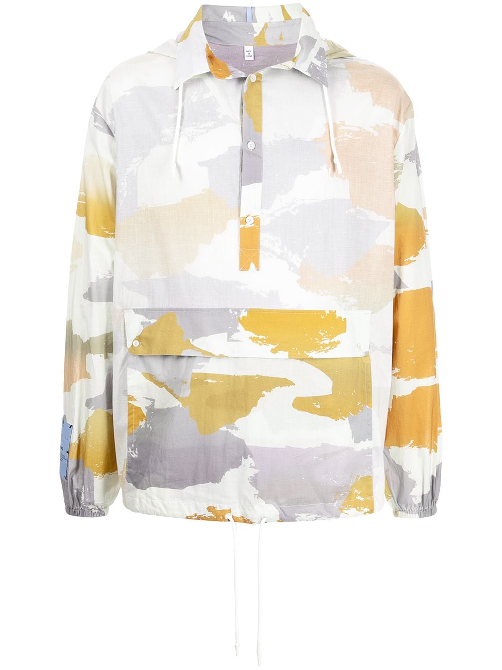 MCQ abstract-print hooded jacket - White von MCQ