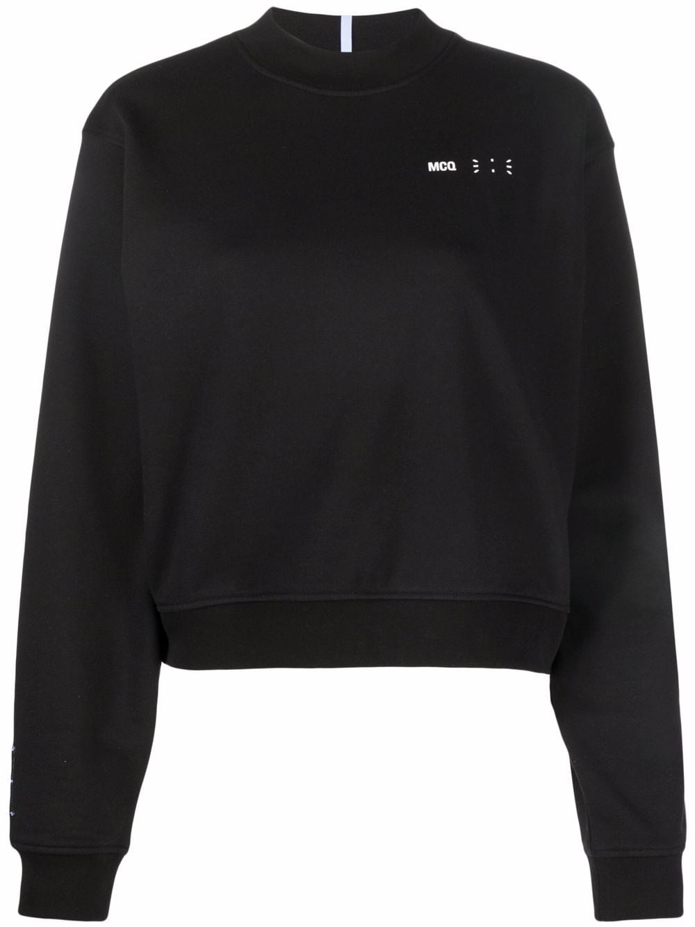 MCQ logo-print crew neck sweatshirt - Black von MCQ