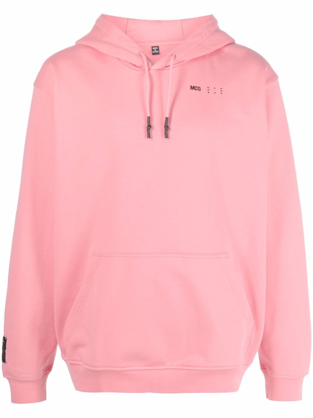 MCQ logo-print long-sleeve hoodie - Pink von MCQ