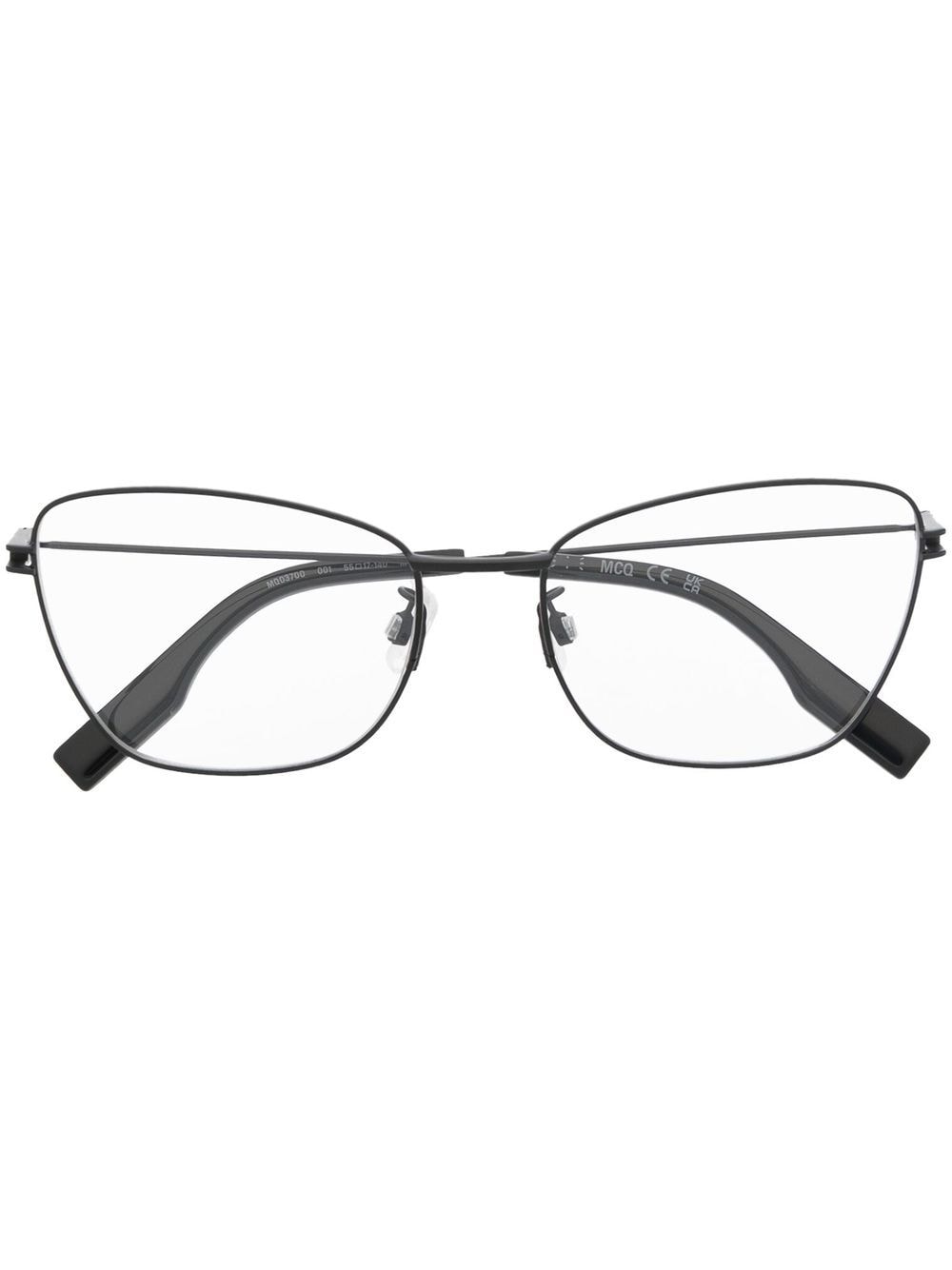 MCQ silver-tone cat eye glasses - Black von MCQ