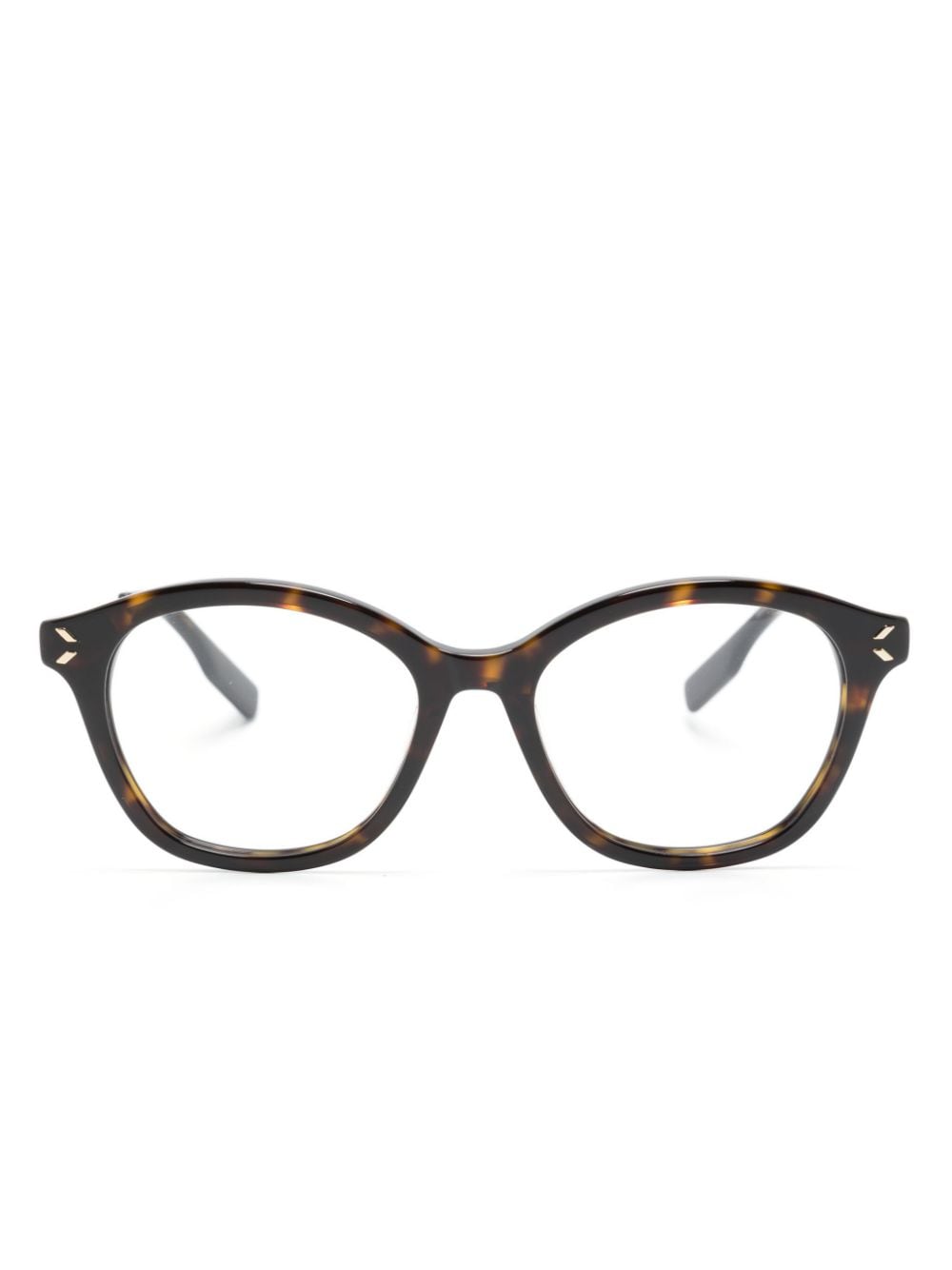 MCQ tortoiseshell-effect round-frame glasses - Brown von MCQ