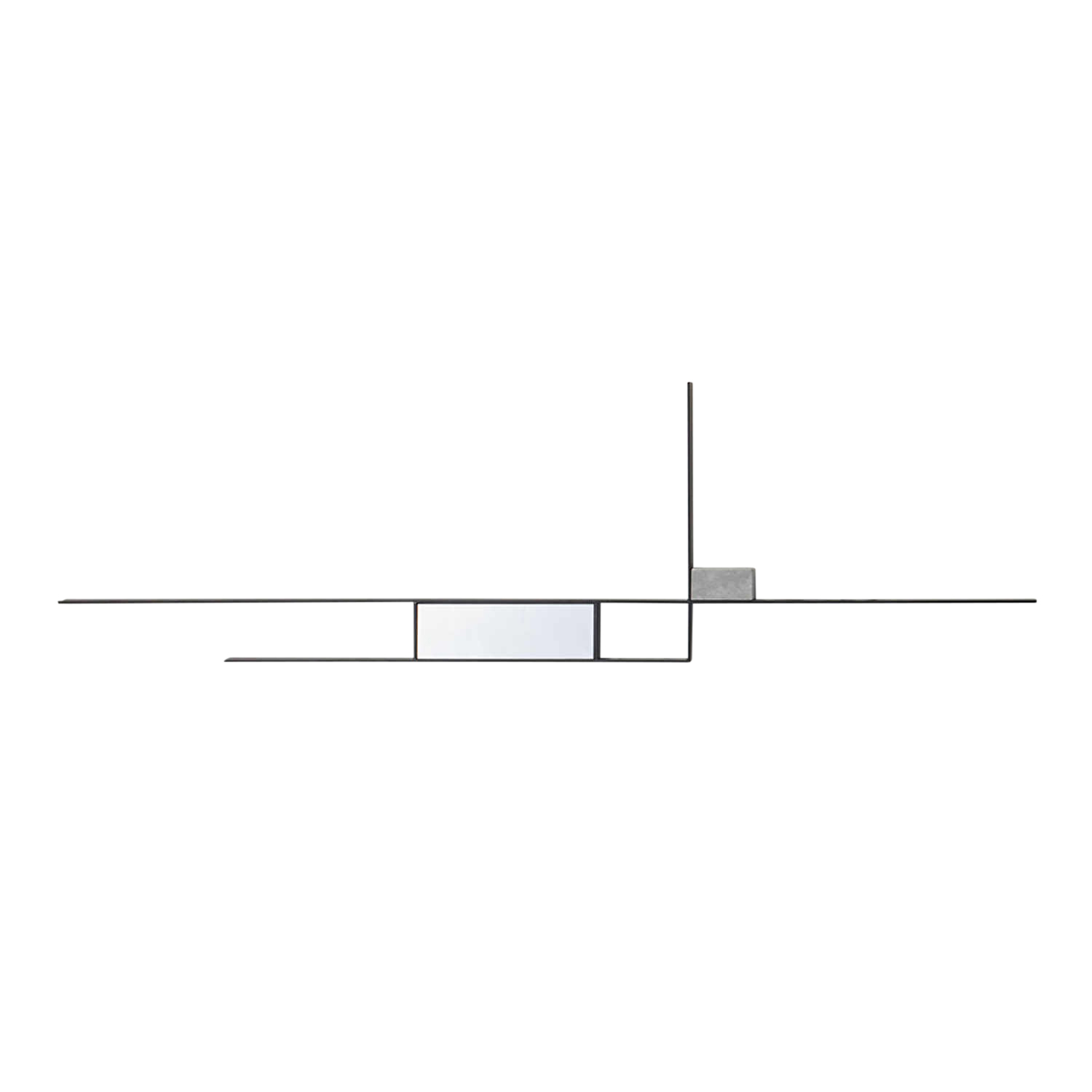 Mirror Lines Composition 4 Wandspiegel, Strukturausführung grau matt, Deko-Element green onyx, multicolor Mirror Lines Composition 4 Wandspiegel, Strukturausführung grau matt, Deko-Element green onyx, multicolor von MDF Italia