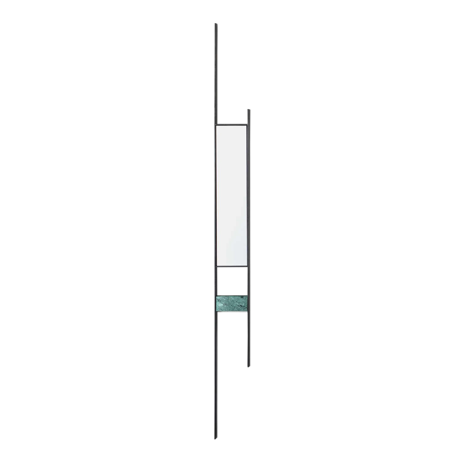 Mirror Lines Composition 5 Wandspiegel, Strukturausführung grau matt, Deko-Element green onyx, multicolor Mirror Lines Composition 5 Wandspiegel, Strukturausführung grau matt, Deko-Element green onyx, multicolor von MDF Italia