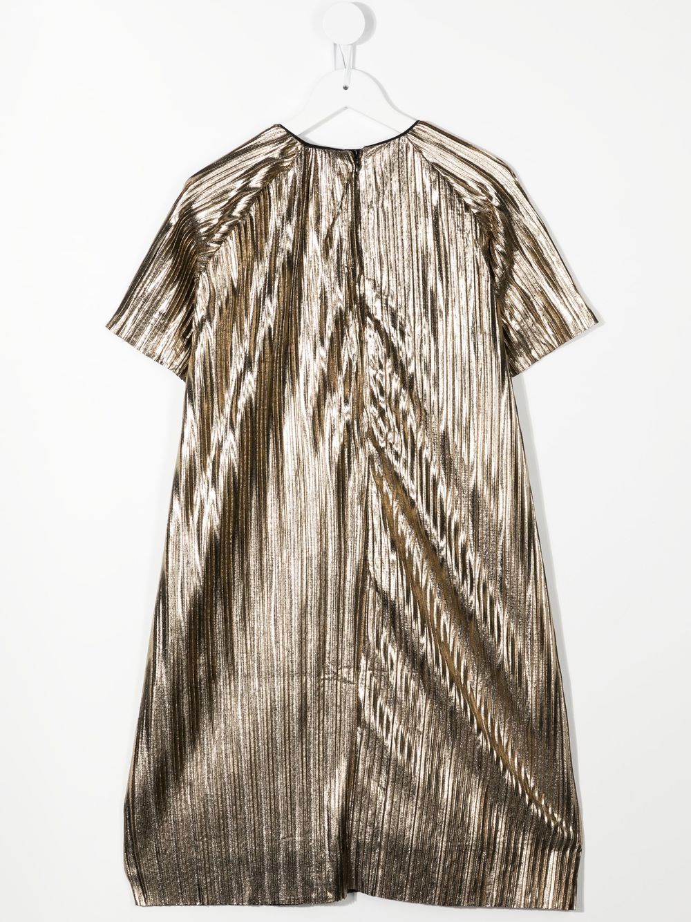 Michael Kors Kids metallic pleated dress - Gold von Michael Kors Kids