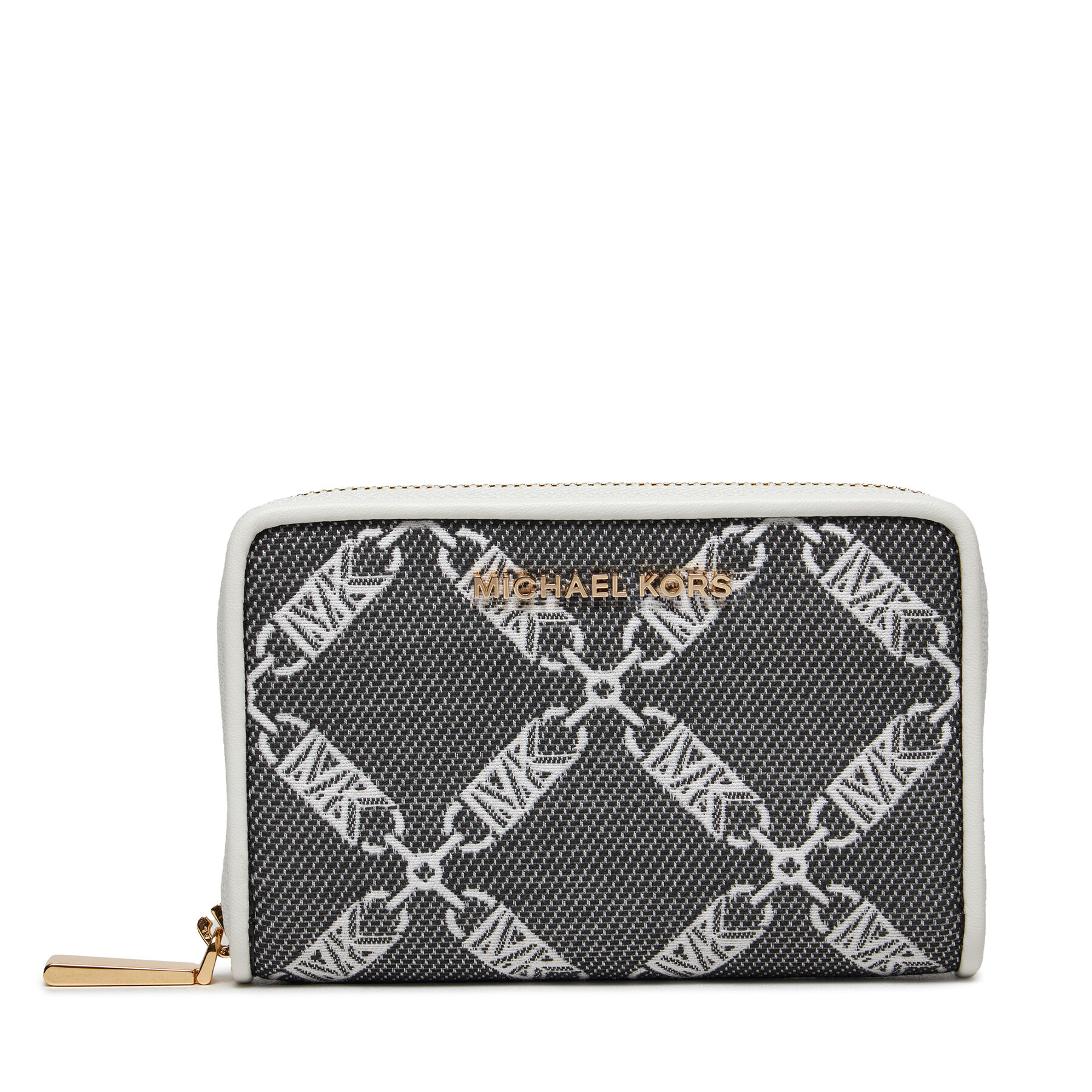 Große Damen Geldbörse MICHAEL Michael Kors Jet Set 34S4GJ6D0J Blk/Opticwht von MICHAEL Michael Kors