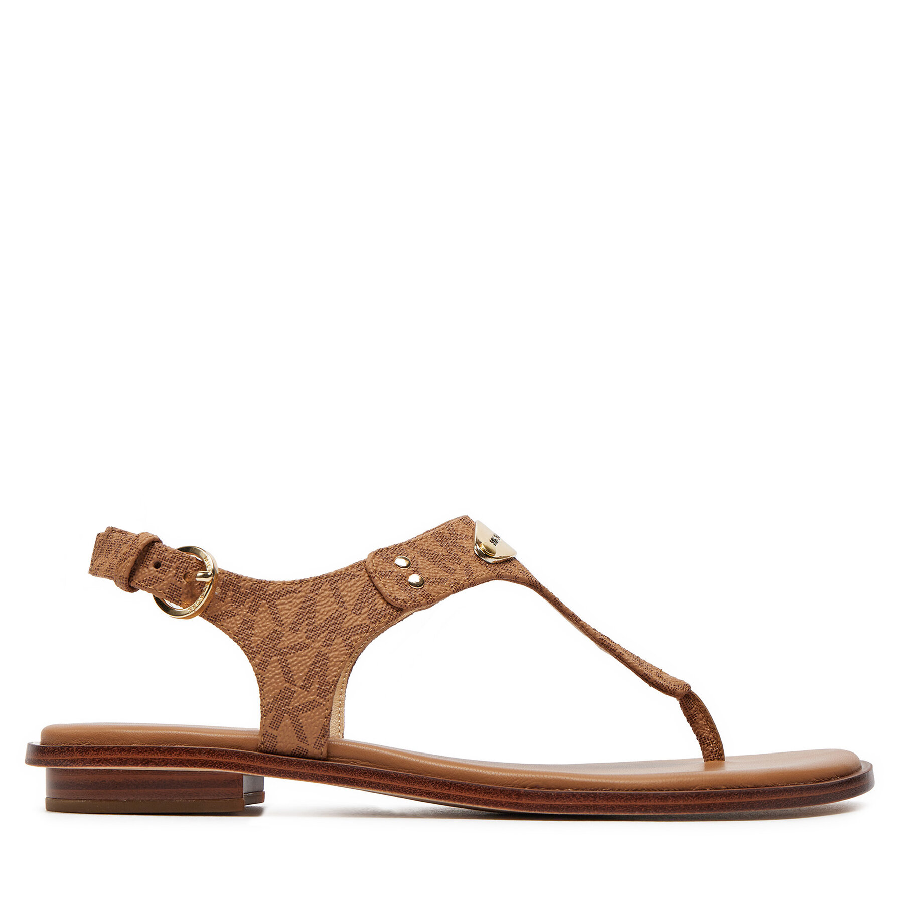 Sandalen MICHAEL Michael Kors Plate Thong 40R5MKFA1B Pale Peanut 174 von MICHAEL Michael Kors