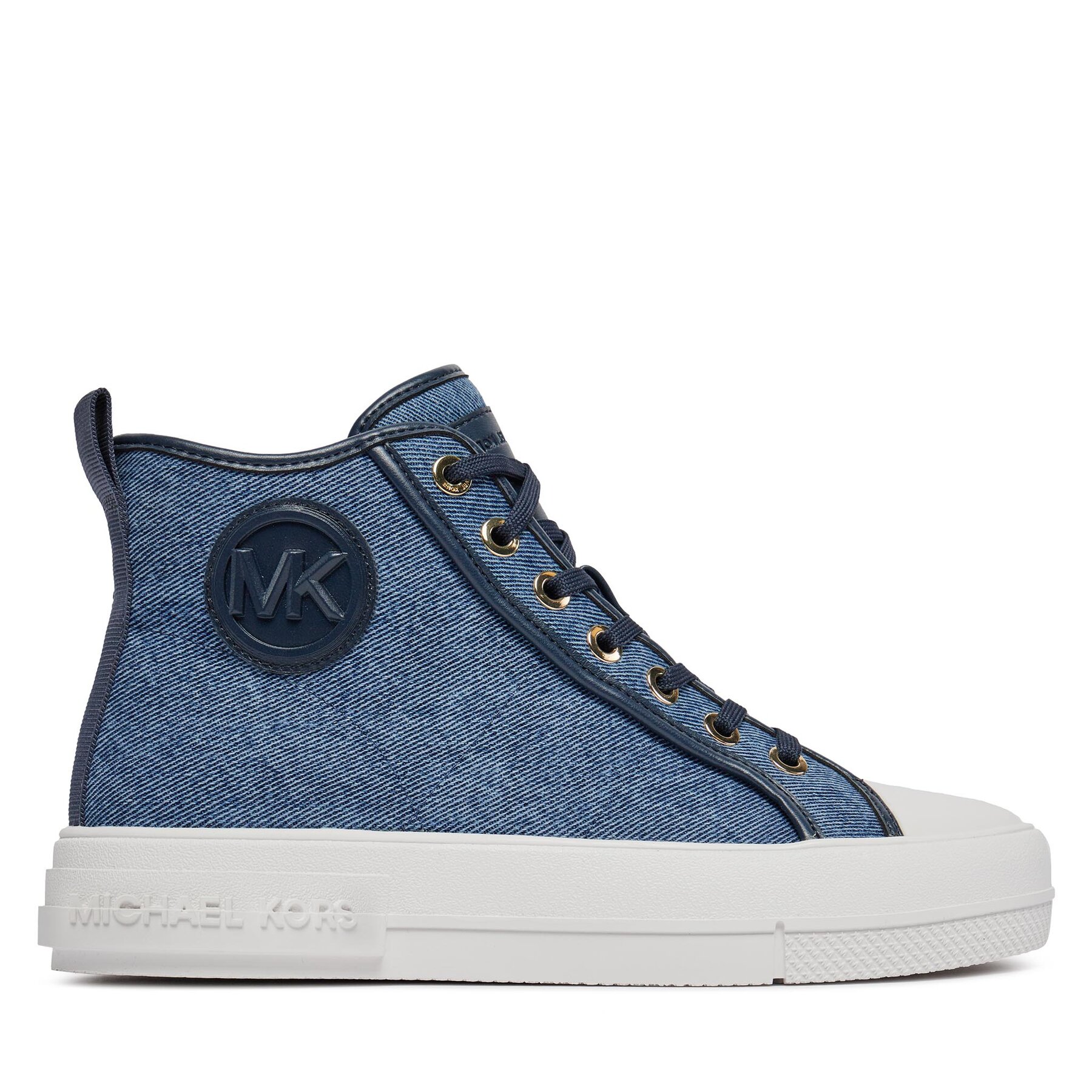 Sneakers aus Stoff MICHAEL Michael Kors Evy High Top 43R4EYFS6D Blau von MICHAEL Michael Kors