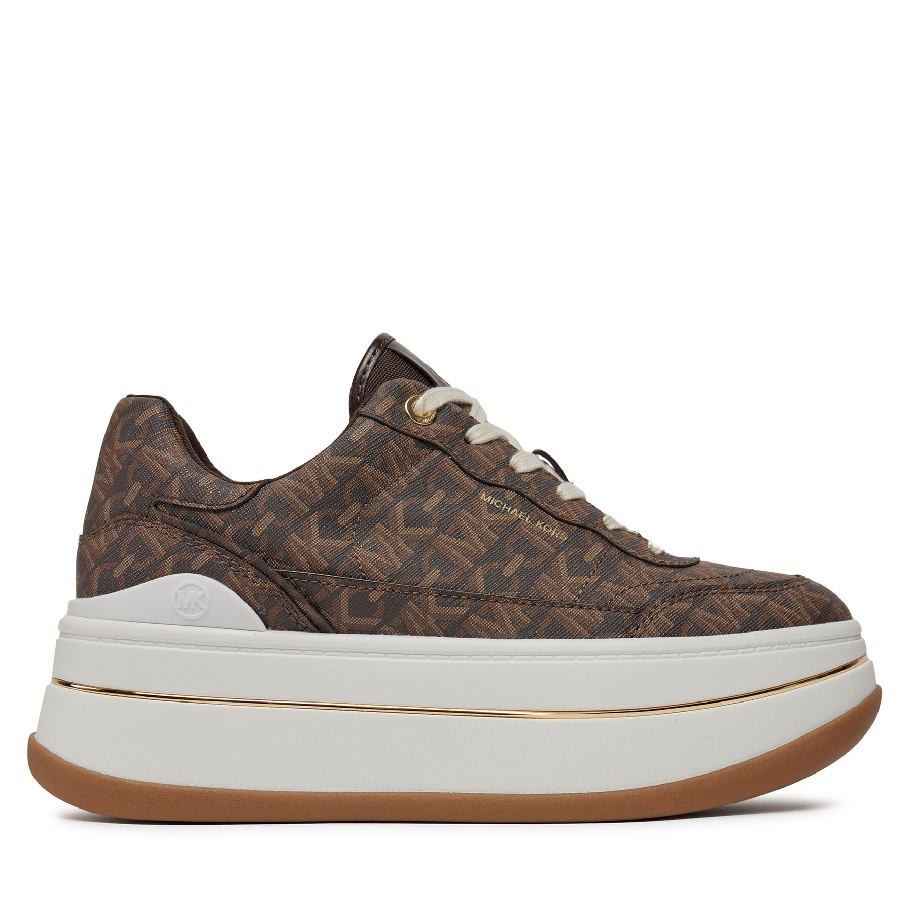 Sneakers MICHAEL Michael Kors Hayes Lace Up 43R4HYFS1B Brown 200 von MICHAEL Michael Kors