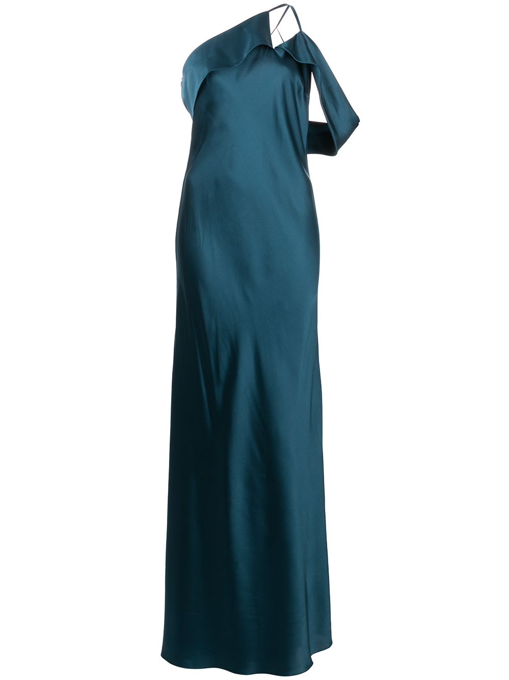 Michelle Mason bias-cut one-shoulder gown - Blue von Michelle Mason