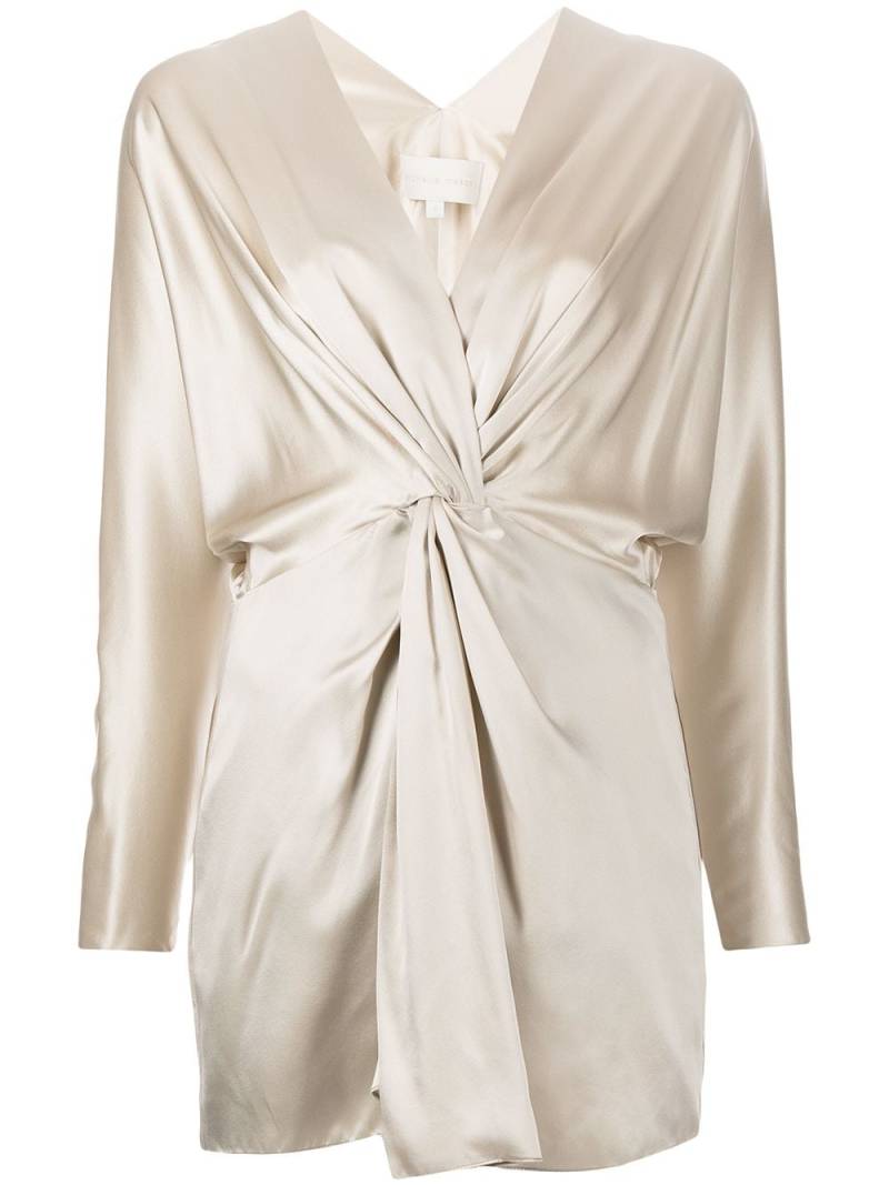 Michelle Mason twist-detail silk dress - White von Michelle Mason