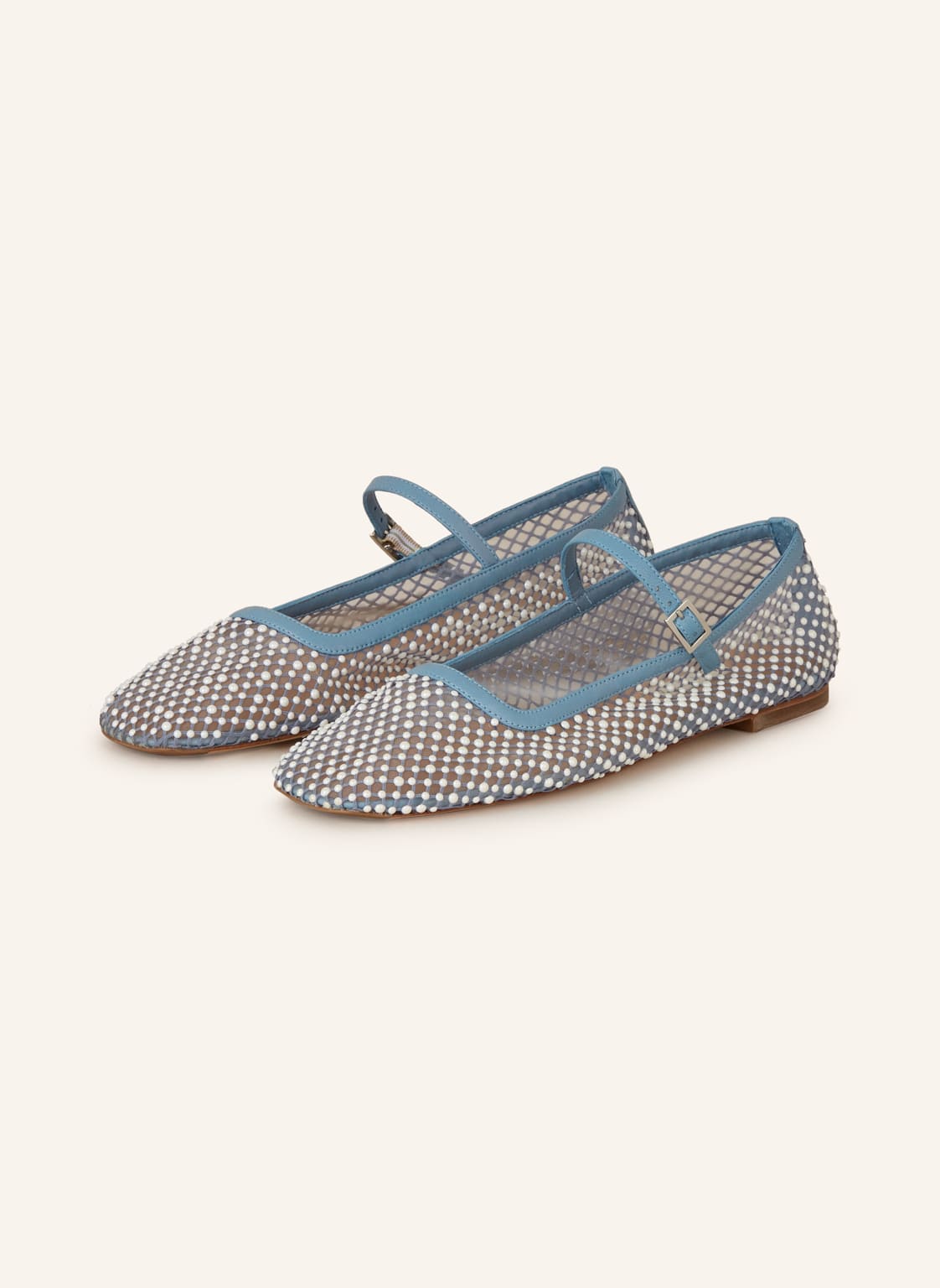 Miista Ballerinas Vanita Mit Perlen blau von MIISTA