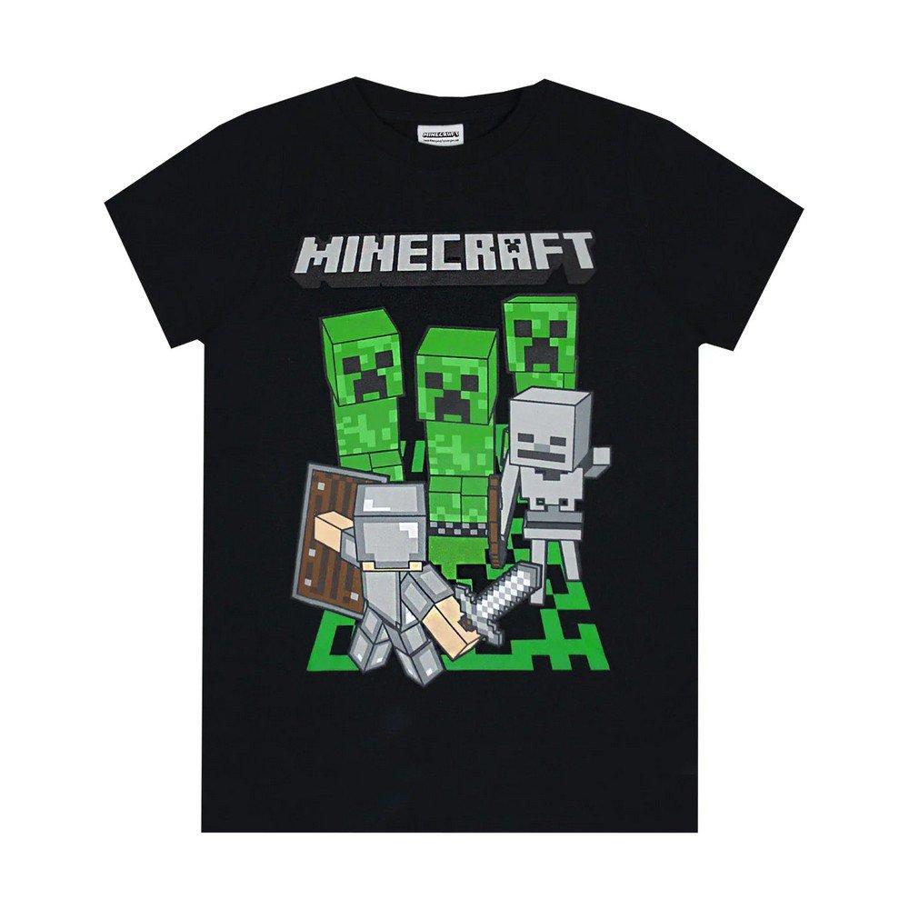 Adventure Tshirt Mädchen Schwarz 146/152 von MINECRAFT