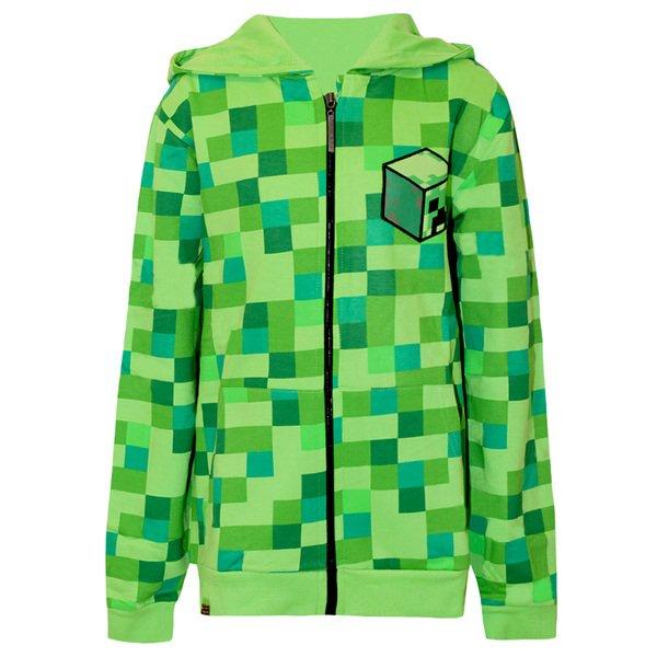 Creeper Charakter Kapuzenjacke Jungen Frühlingsgrün 152 von MINECRAFT