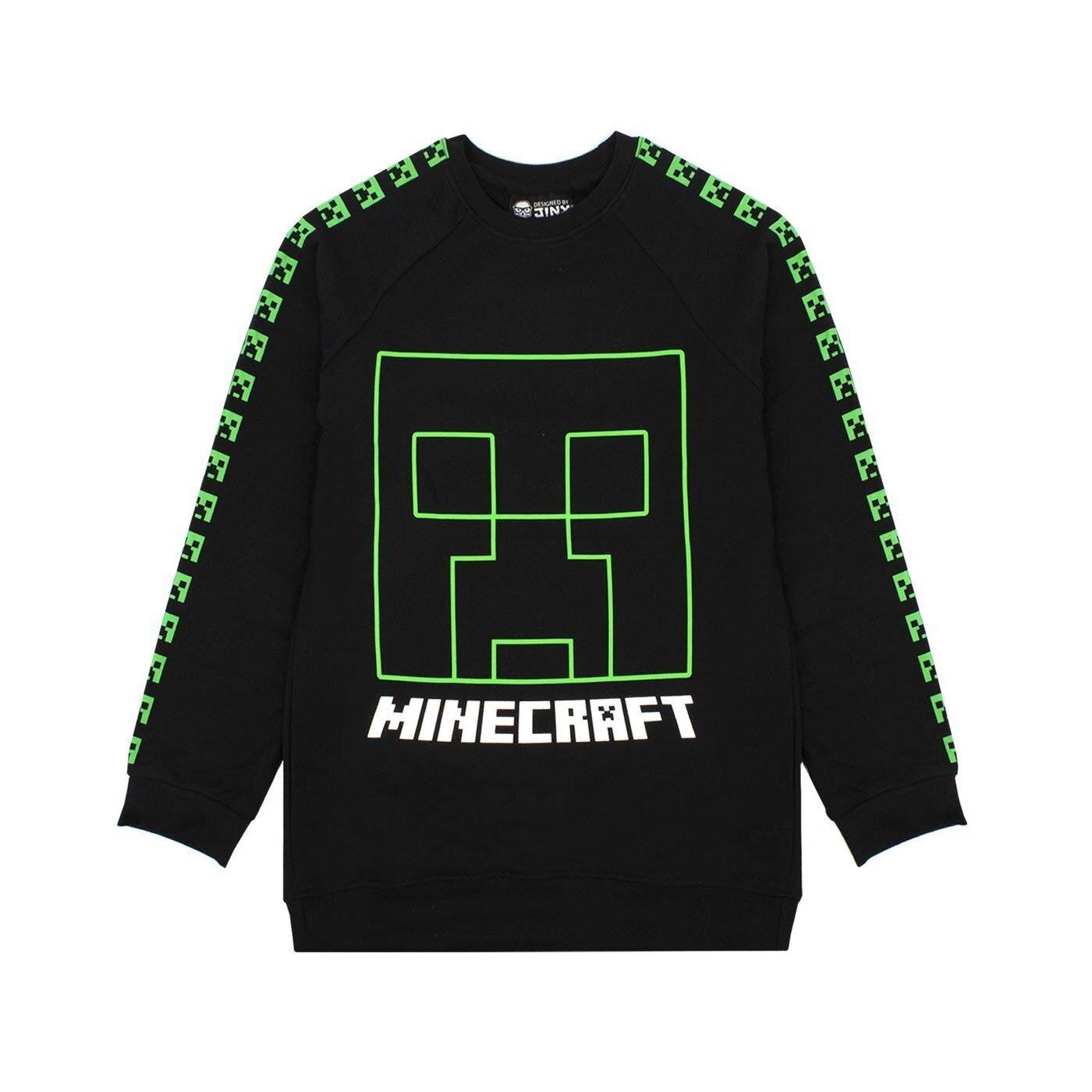 Creeper Pullover Jungen Schwarz 152 von MINECRAFT